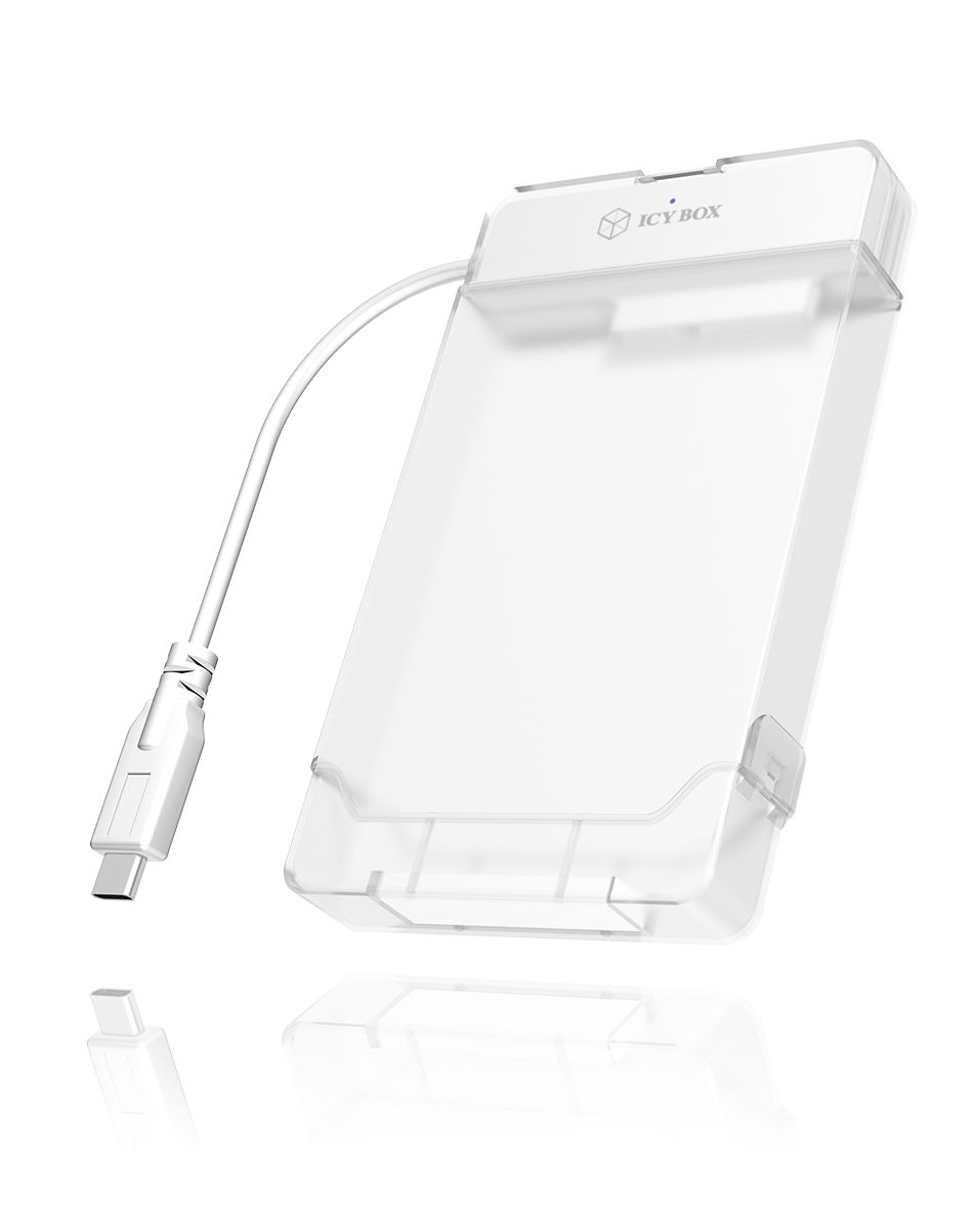 Adapter Kabel IcyBox 6,3cm SATA SSD -> USB 3.0 Type C (wh)
