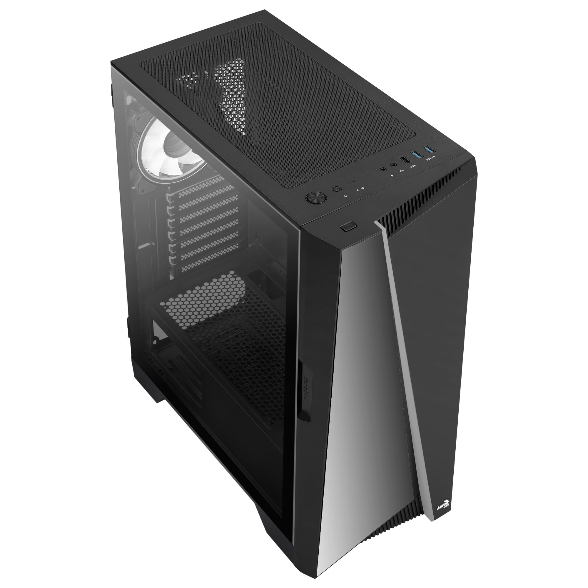 AeroCool Geh Midi Mirage (Black/Win/RGB)mi.ATX/ATX/ITX