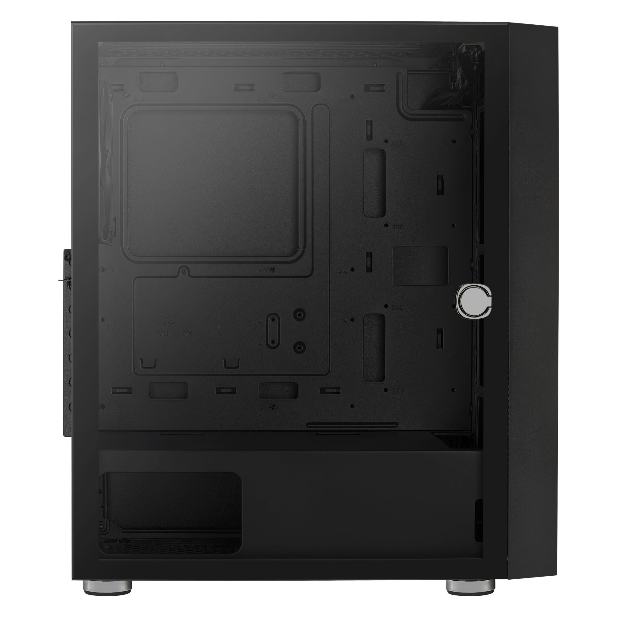 AeroCool Geh Midi Graphite black v1 MicroATX/ATX/MiniITX o.N