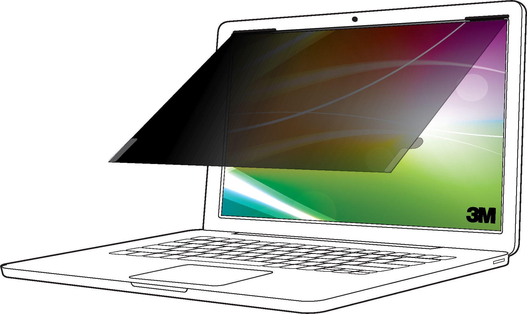 3M Bright Screen Blickschutz 14"  16:9 BP140W9B
