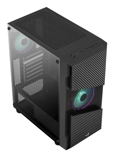AeroCool Geh Midi Menace RGB/TG Black MicroATX/ATX/MiniITX