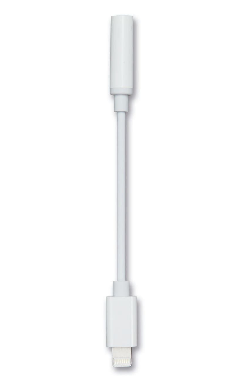 2GO Audio-Adapter Stereo Lightning   20cm  weiß