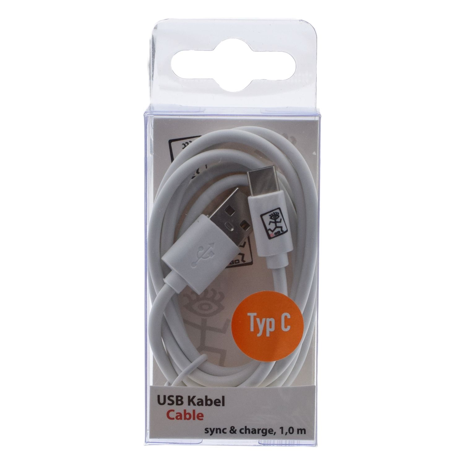 2GO USB Lade-/Datenkabel USB Type-C 3.1   1m  weiß PET-Box