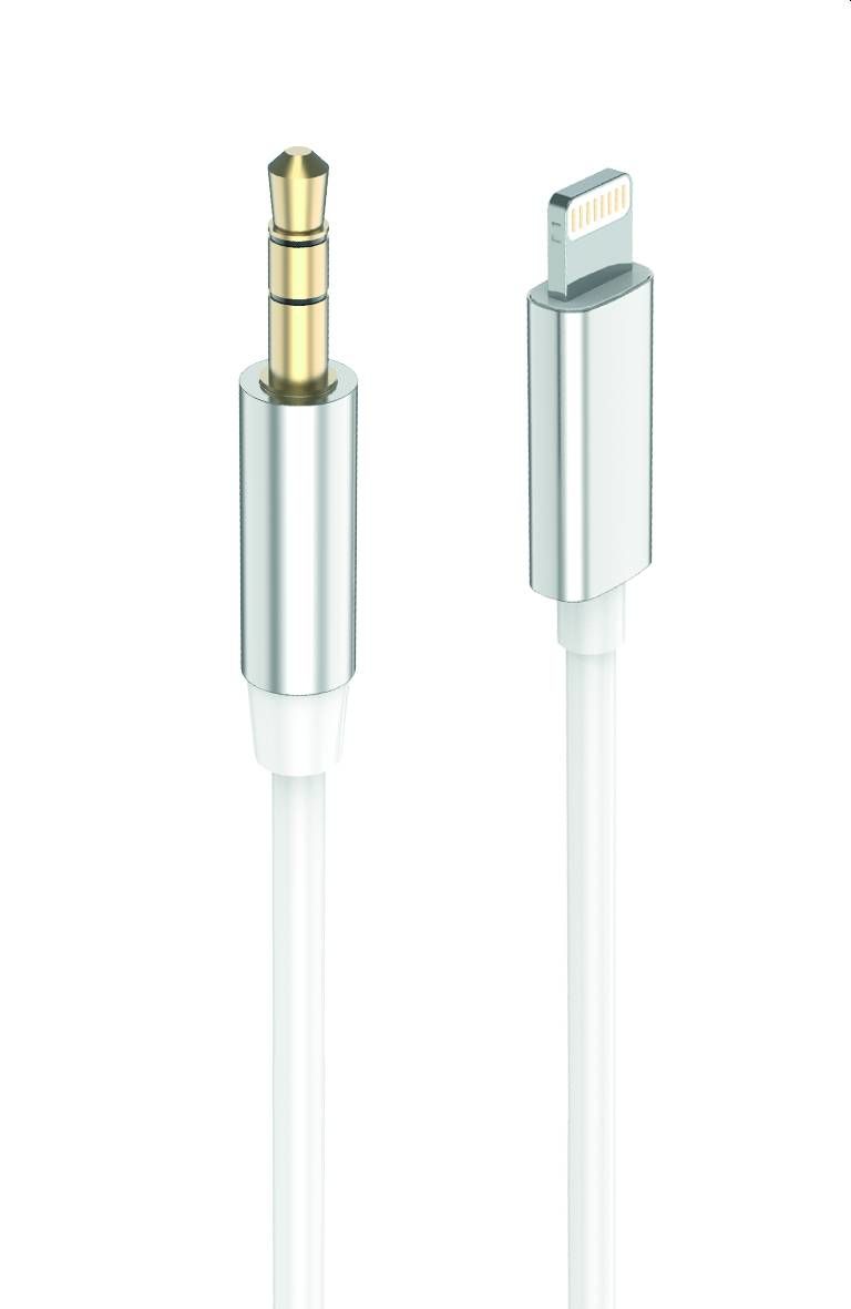 2GO AUX/MP3 Audiokabel für Lightning-Geräte 100cm  weiß
