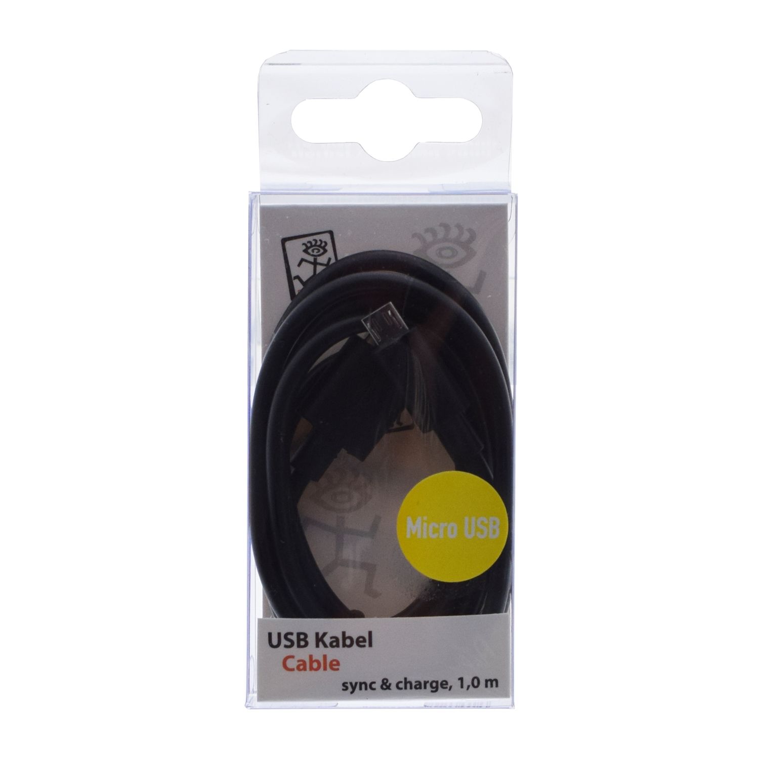 2GO USB Lade-/Datenkabel Micro-USB   1m  PET-B  schwarz