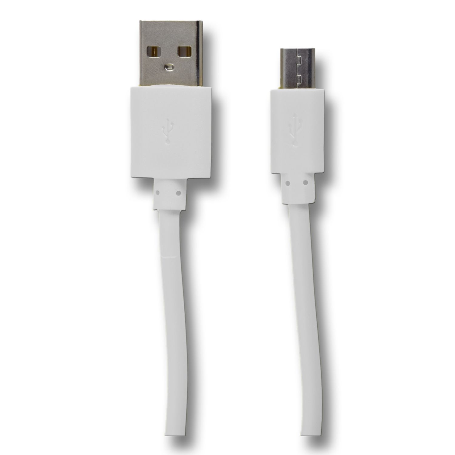 2GO USB Lade-/Datenkabel USB-A - Micro-USB  1m  Nylon  weiß