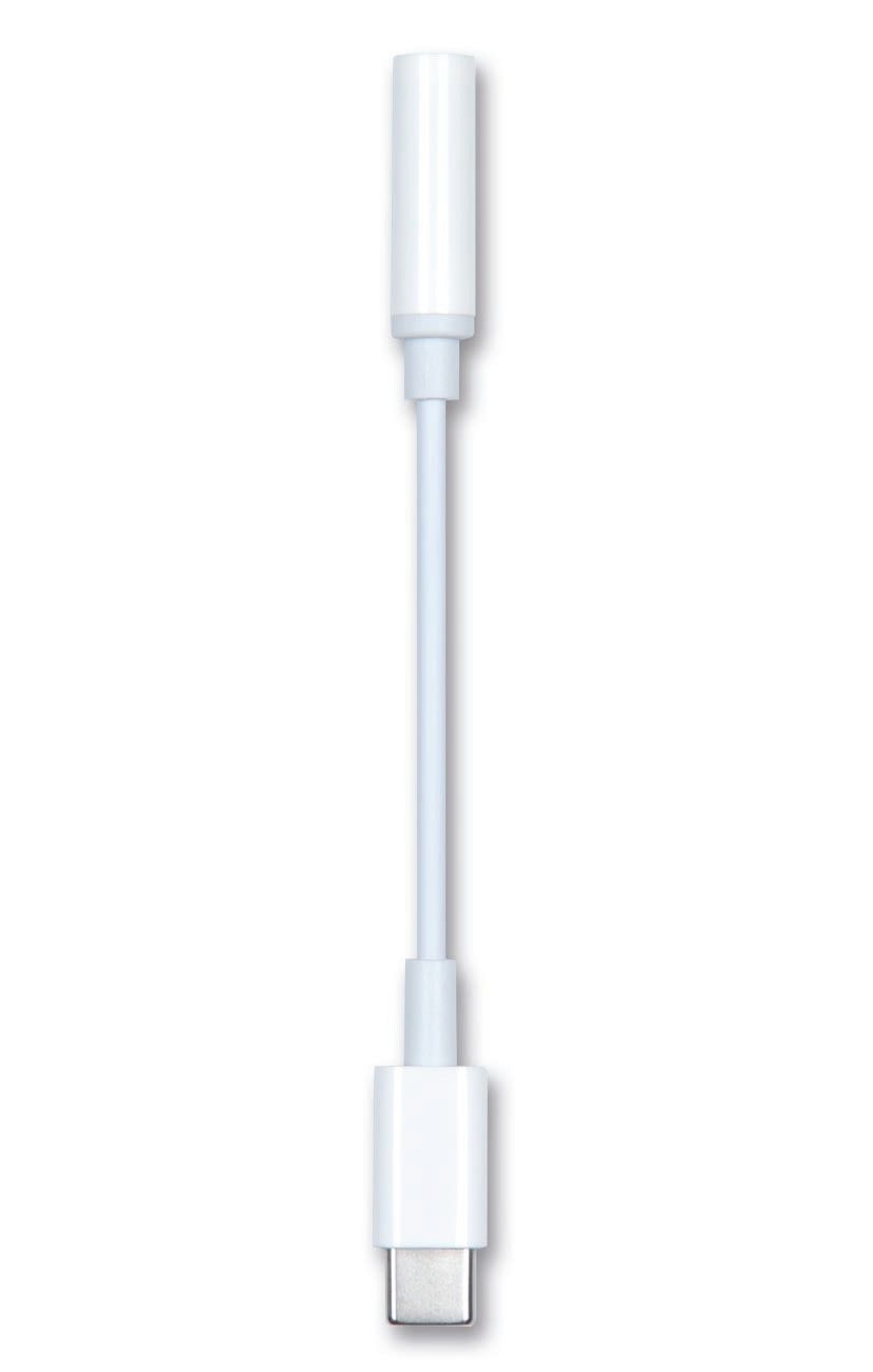 2GO Audio-Adapter Stereo für alle Type-C Geräte 20cm  weiß