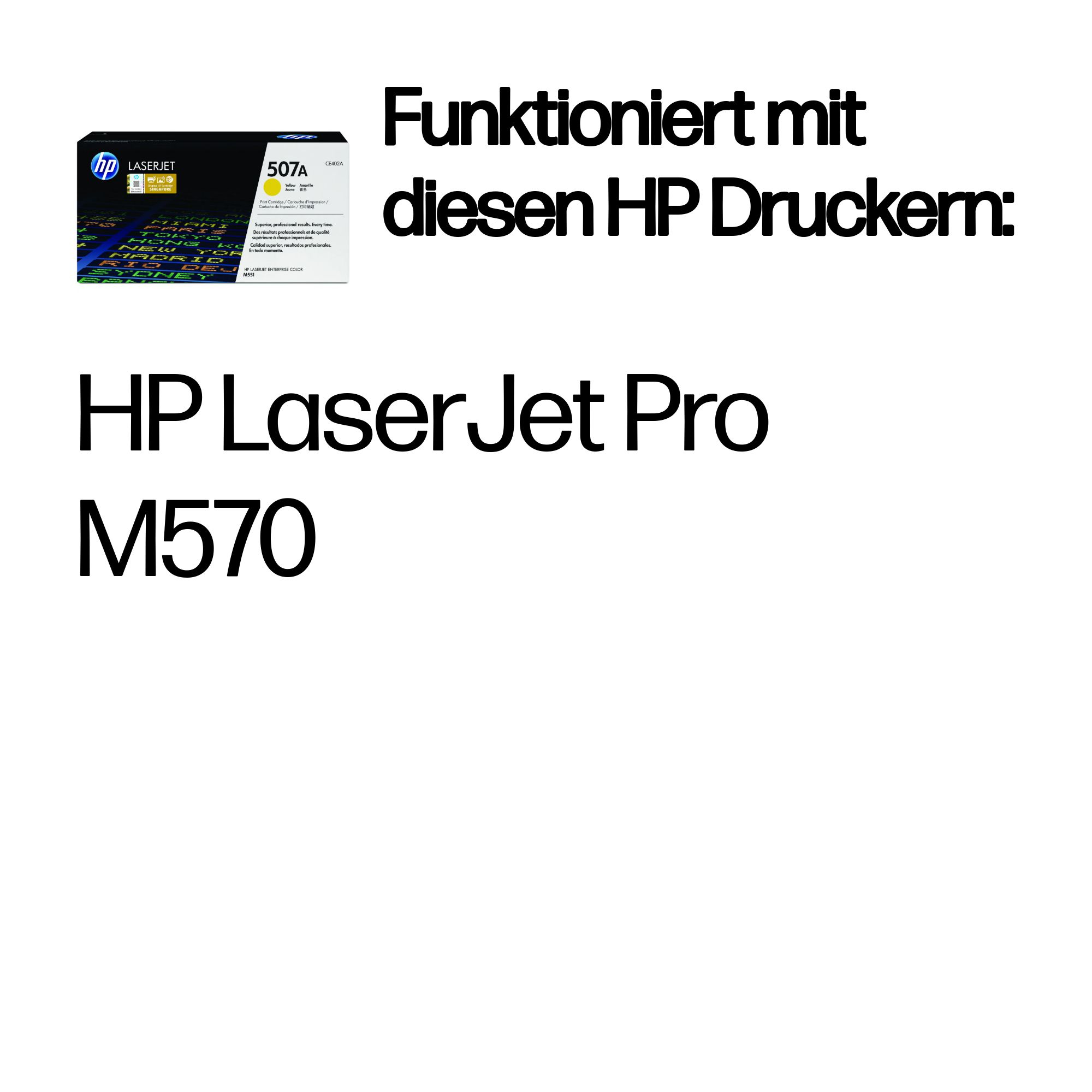 HP 507A Gelb LaserJet Tonerpatrone