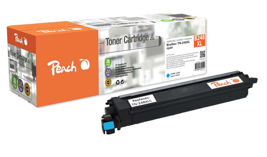 Peach Toner Brother TN-248XL (DCP-L3520) cyan 2300 Seiten remanufactured