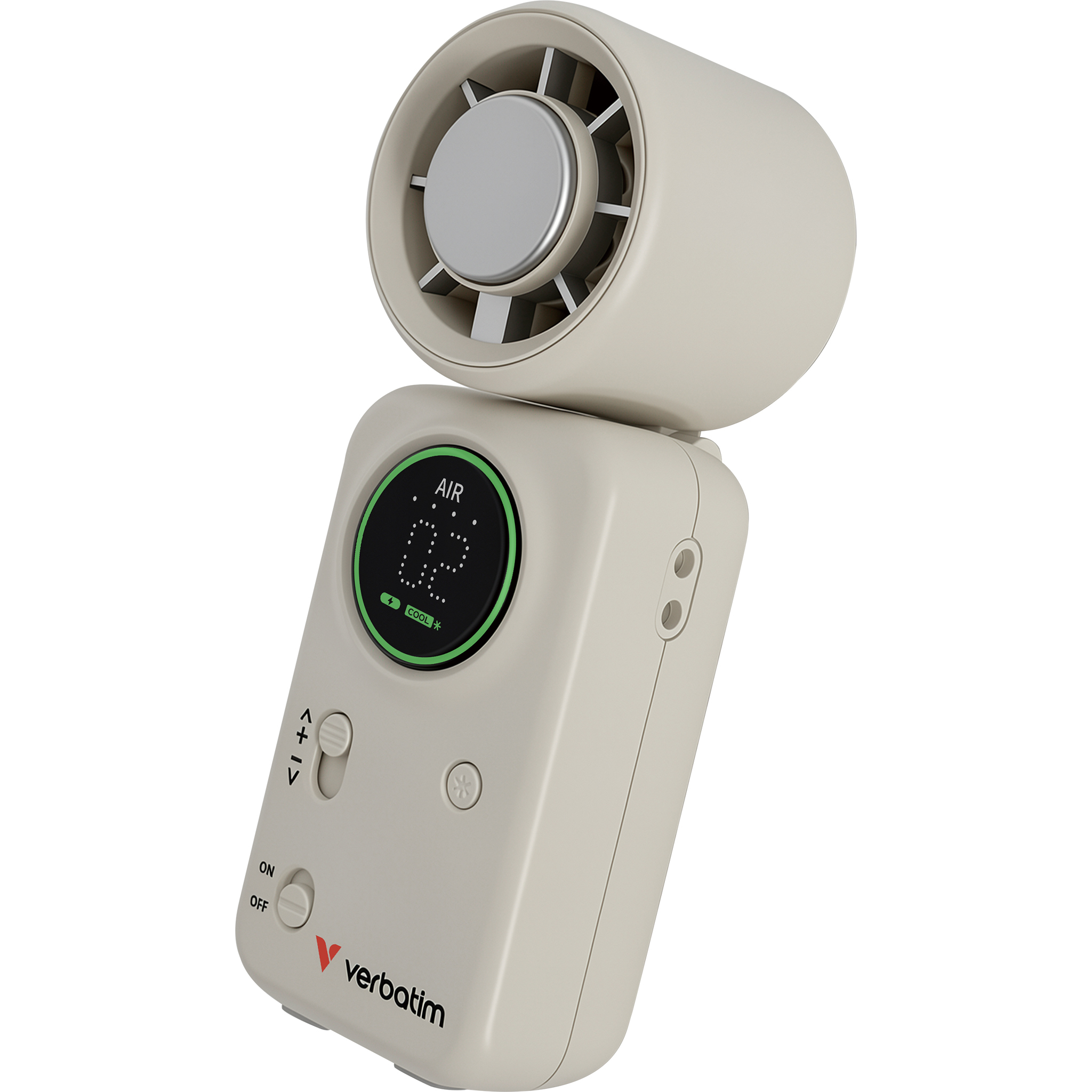 Verbatim Cool 'n' Go Ice Touch Mini Handheld Fan White/Silv.
