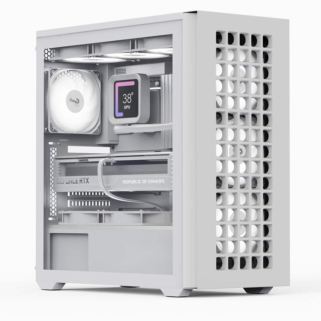 AeroCool Geh Midi D502A-G-WT-V1 (W/&shy;Mesh/&shy;ATX)