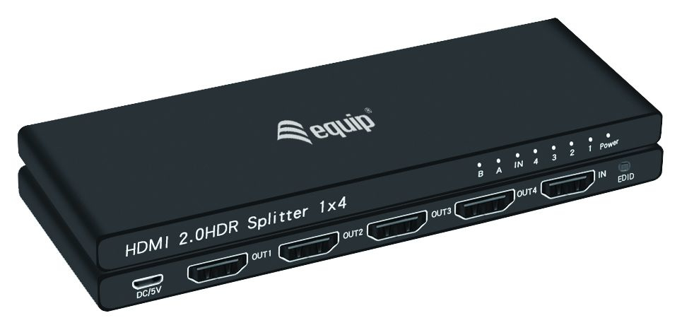 Equip HDMI2.0 4-Port Splitter Ultra Slim 4K/­ 60Hz schwarz Equip HDMI2.0 4-Port Splitter Ultra Slim 4K/­ 60Hz schwarz