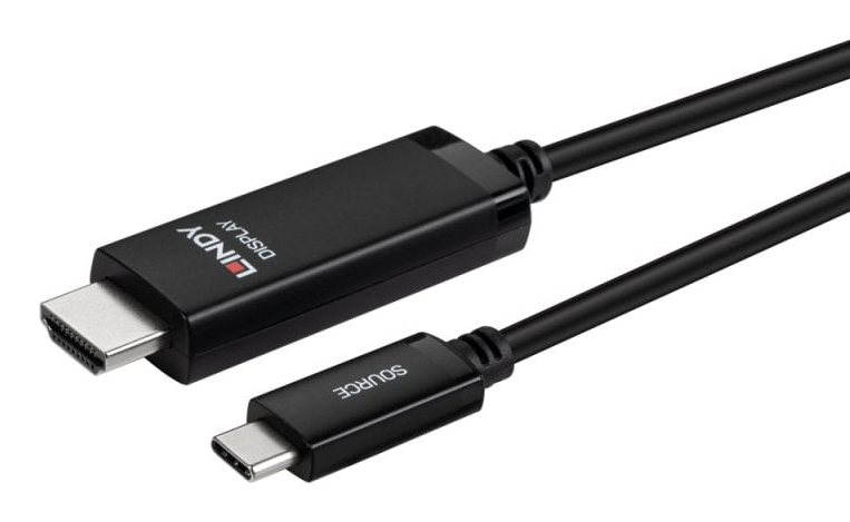 LINDY USB Typ C an HDMI 8K60 Adapterkabel 2m schwarz