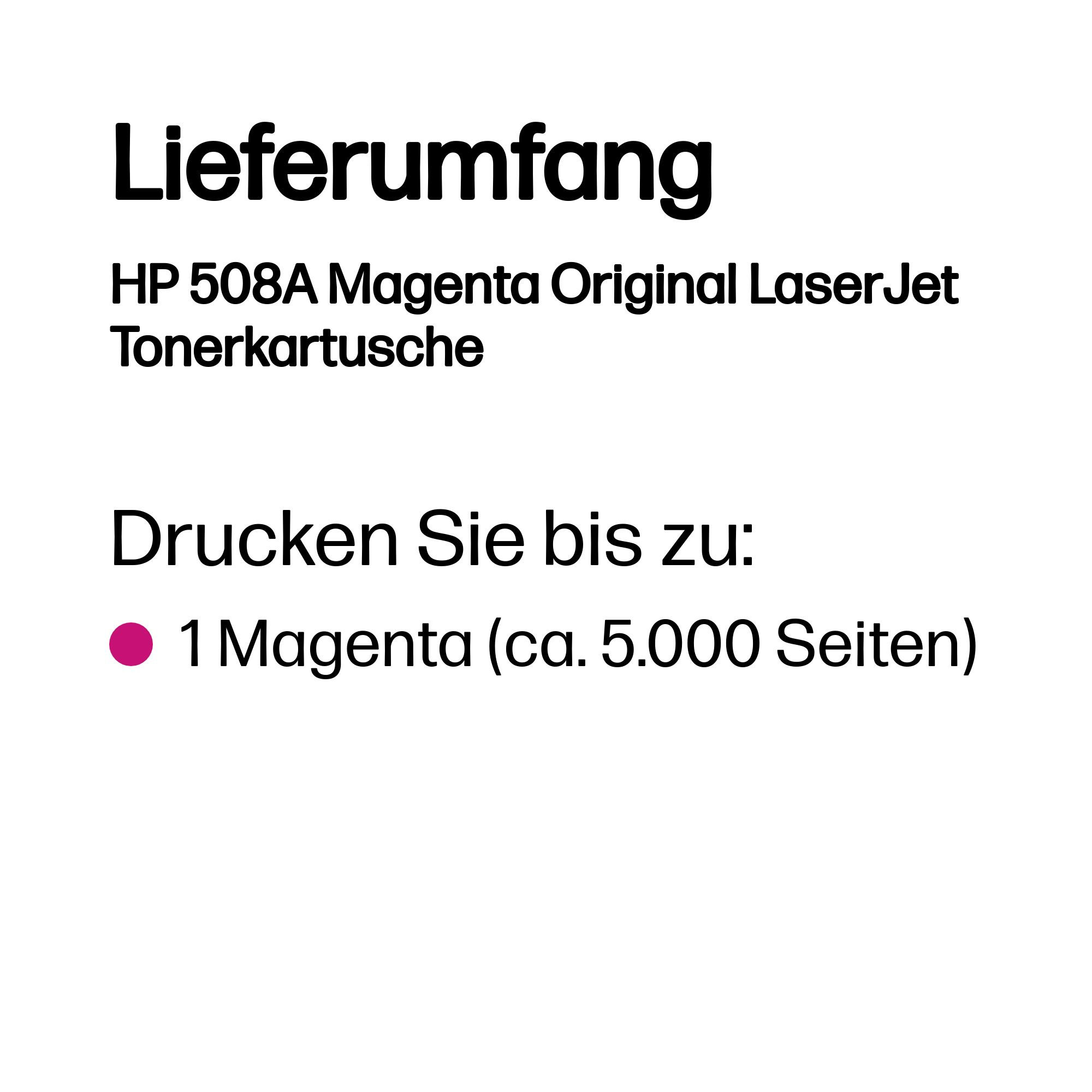 HP 508A Magenta LaserJet Tonerpatrone