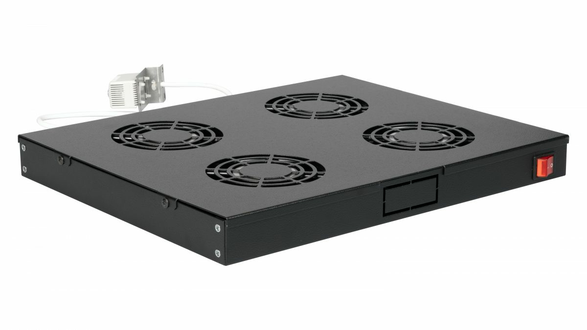 Equip 19" Lüfter für Serverschränke/&shy;4xLüfter 1U RAL9005