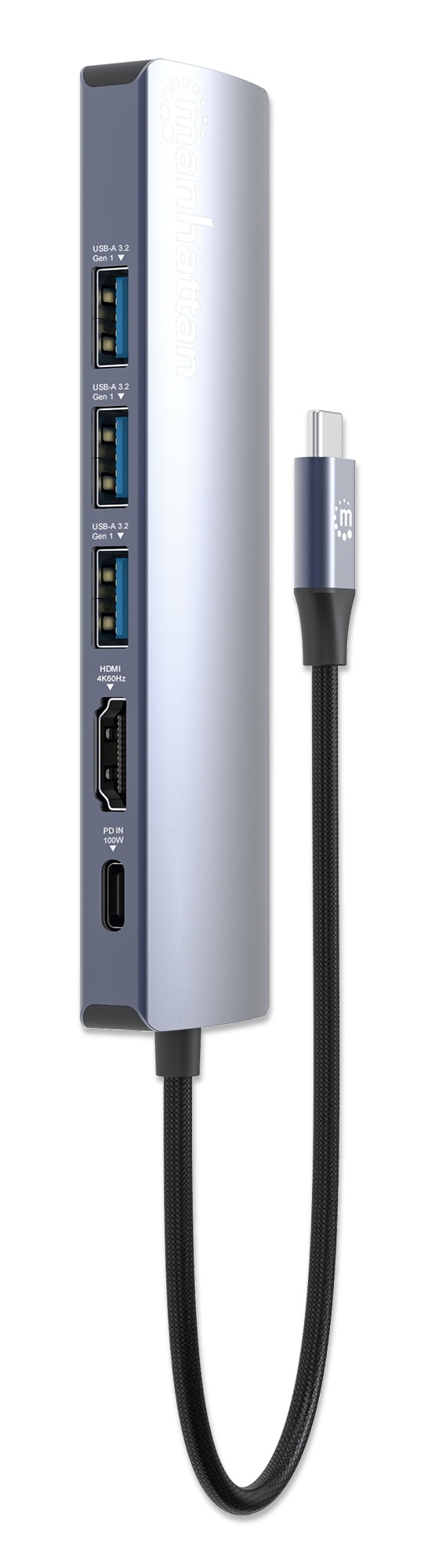 MANHATTAN 6-in-1 4K USB-C Dockingstation 1xHDMI 3xUSB 5 Gb/s