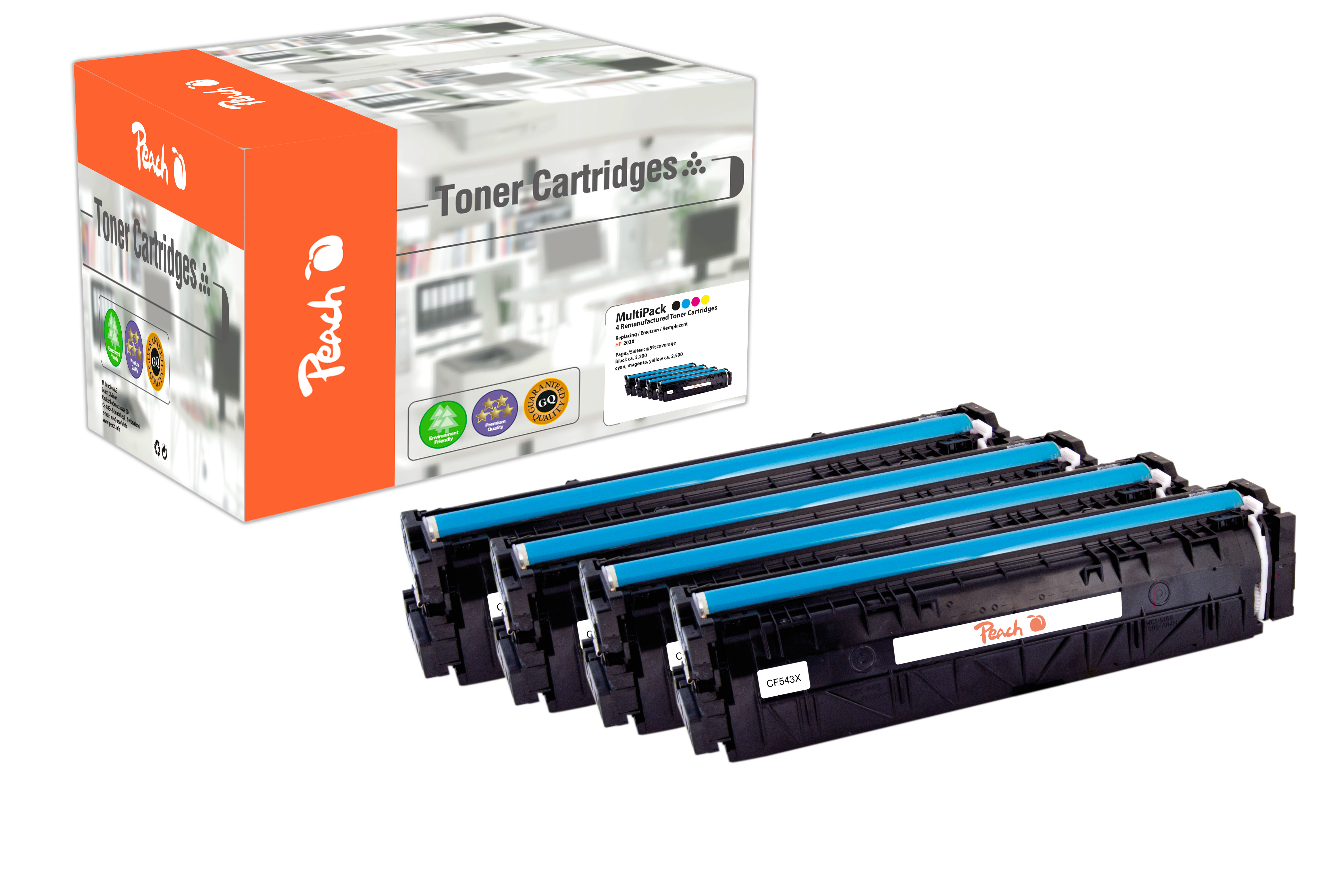 Peach Toner HP Nr.203X MultiPack REM,KOM Peach Toner HP Nr.203X MultiPack REM,KOM