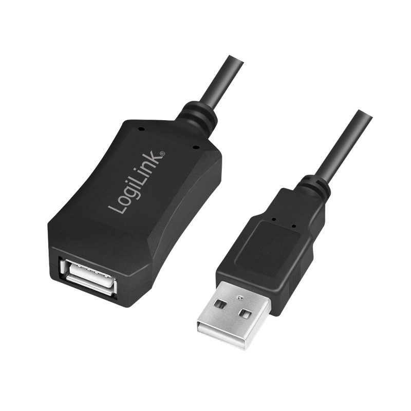 Logilink USB Kabel A -> A St/&shy;Bu  5.00m Verl. schwarz