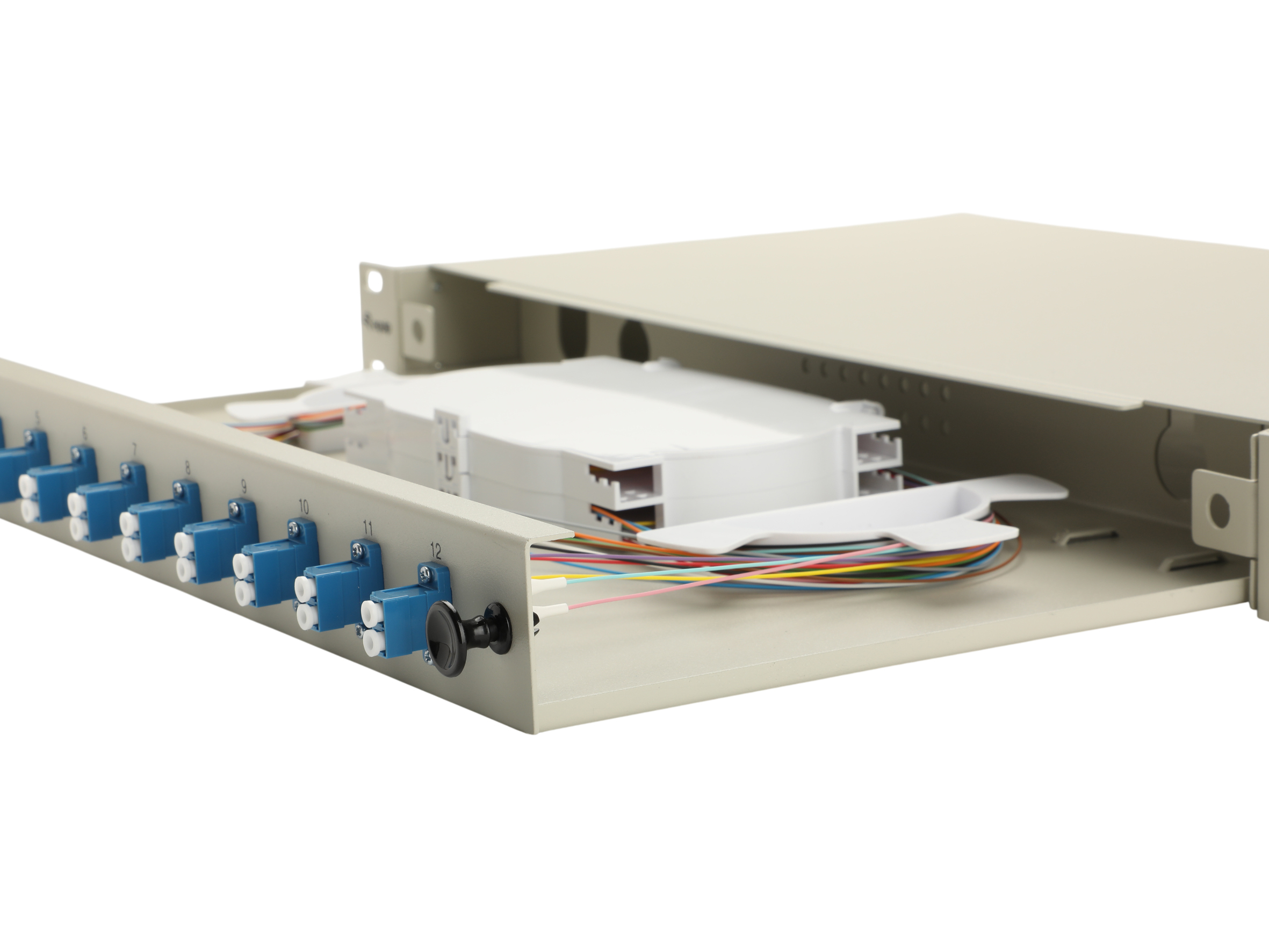 Equip LWL-Spleißkasten 12-Port LC-Duplex OS2 1U komplett gr