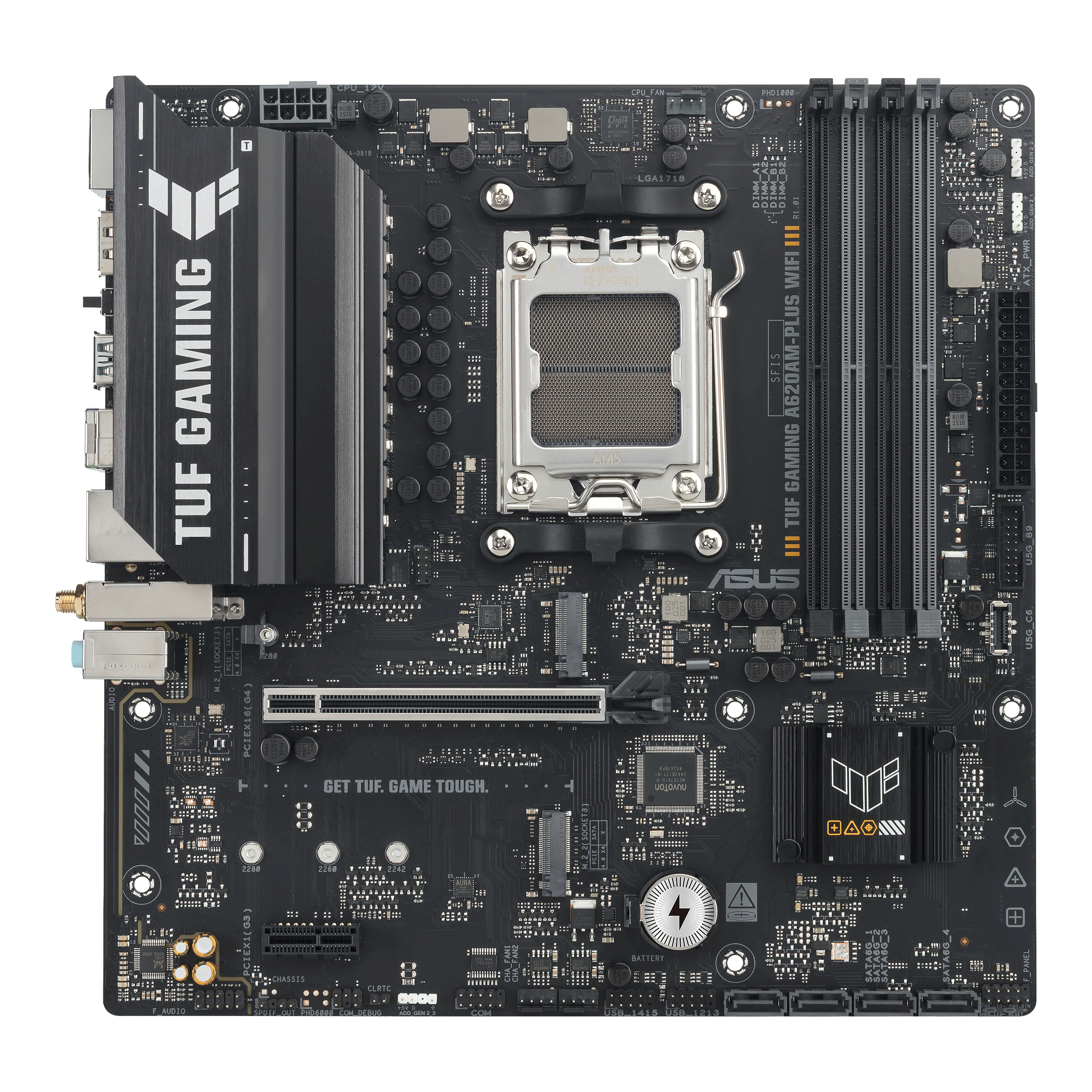 ASUS TUF GAMING A620AM-PLUS WIFI (AMD,AM5,DDR5,mATX) ASUS TUF GAMING A620AM-PLUS WIFI (AMD,AM5,DDR5,mATX)