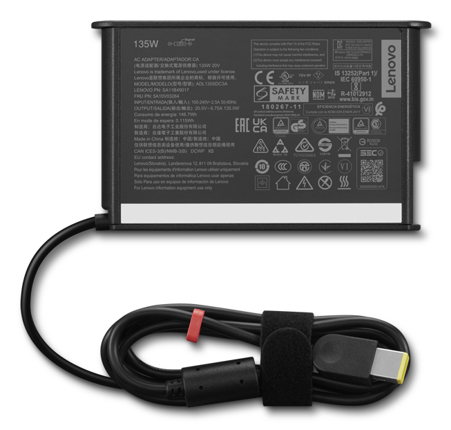 Lenovo 135W AC Adapter Slim Tip - ThinkPad Gen2 Lenovo 135W AC Adapter Slim Tip - ThinkPad Gen2