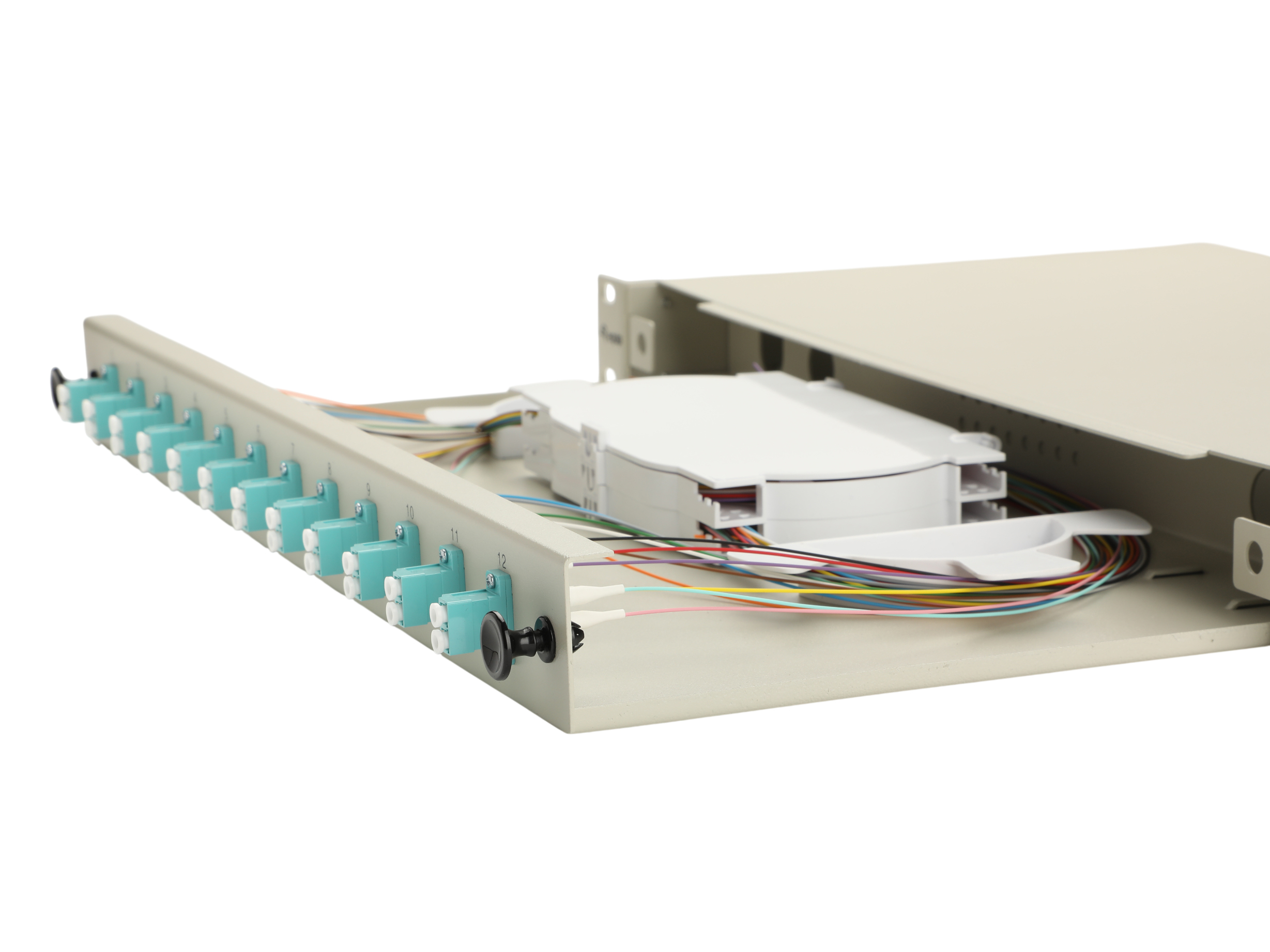 Equip LWL-Spleißkasten 12-Port LC-Duplex OM3 1U komplett gr