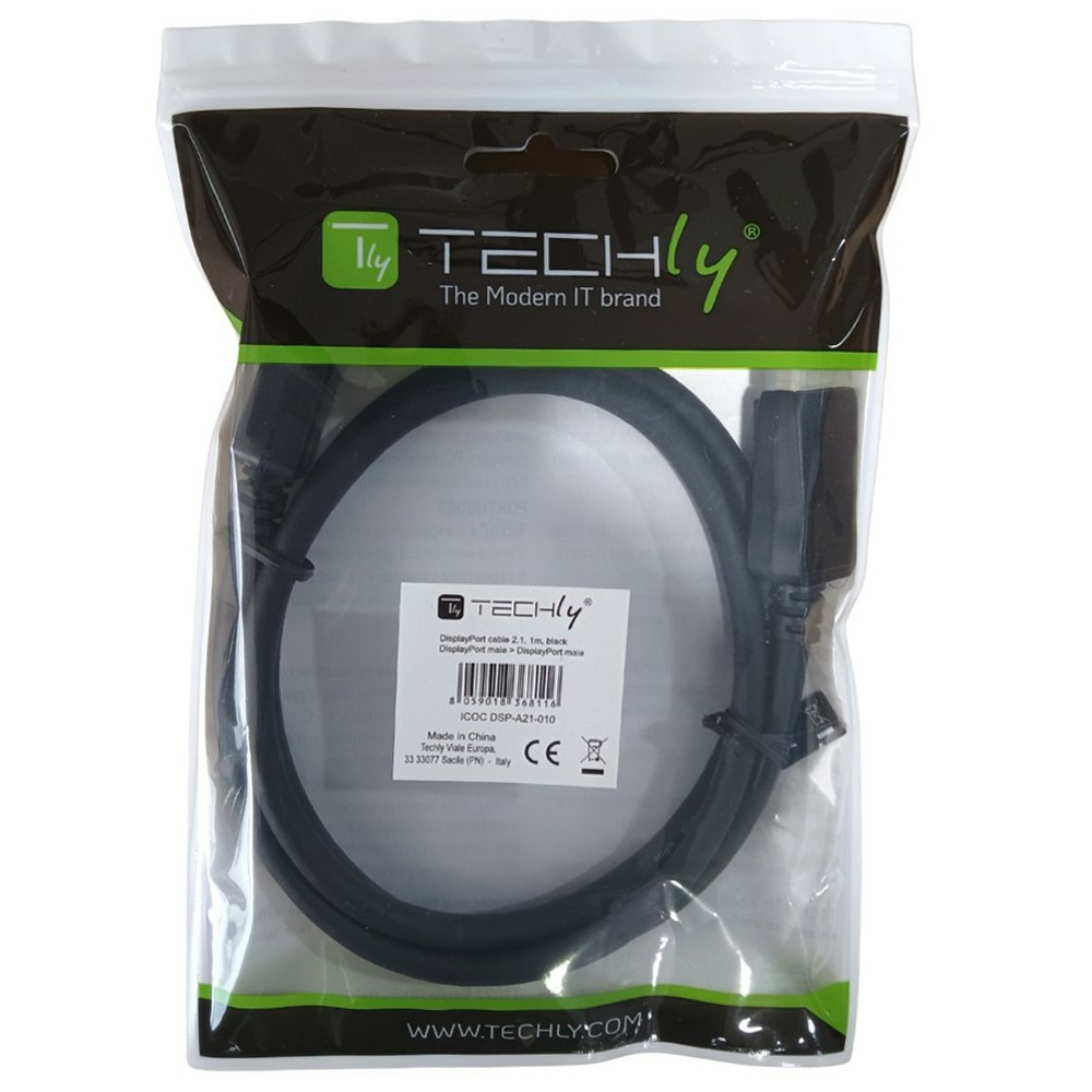 Techly Displayport-Kabel 2.1 M/M 1m