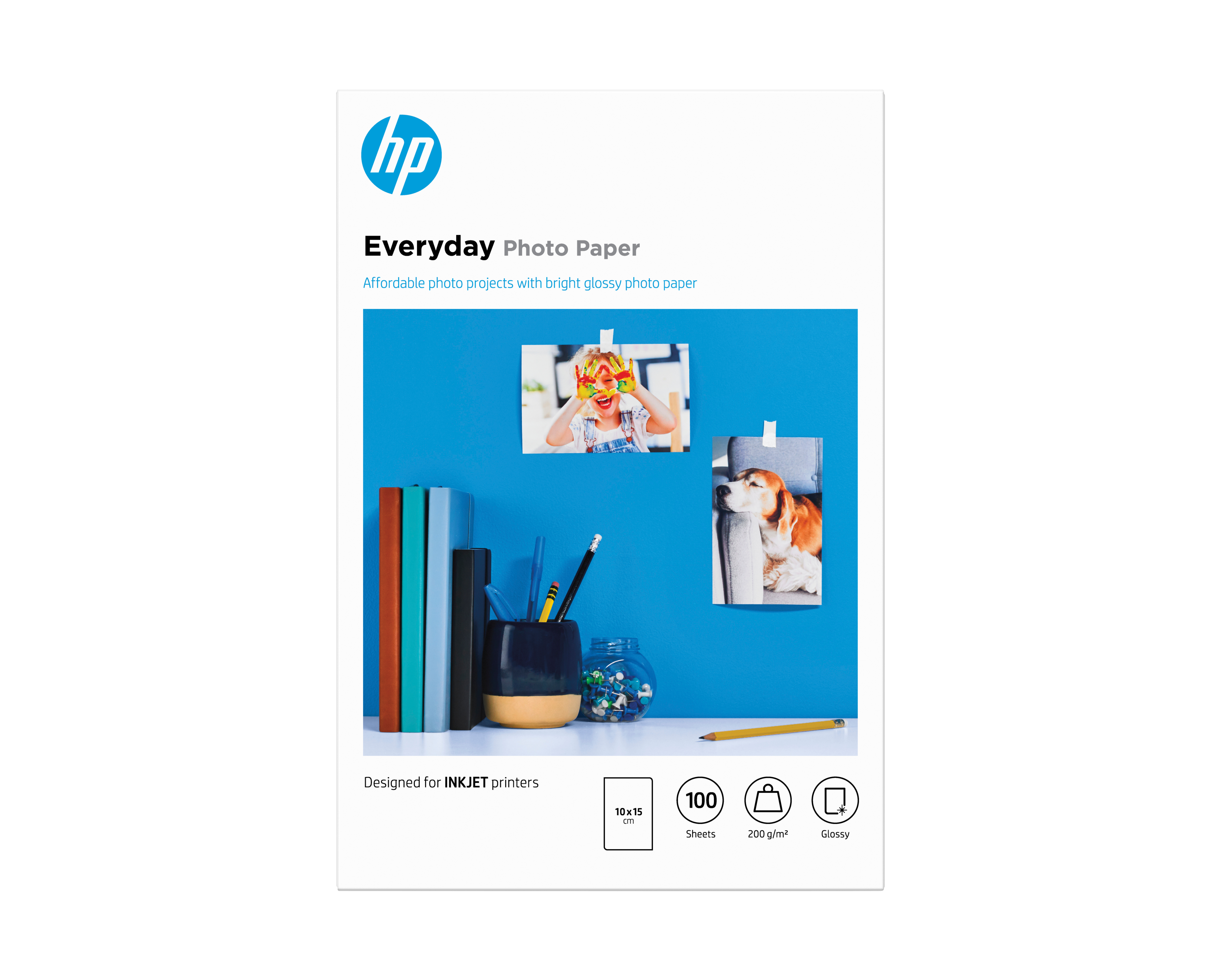 HP Everyday Photo Paper - Glänzend - 8 mil - 100 x 150 mm