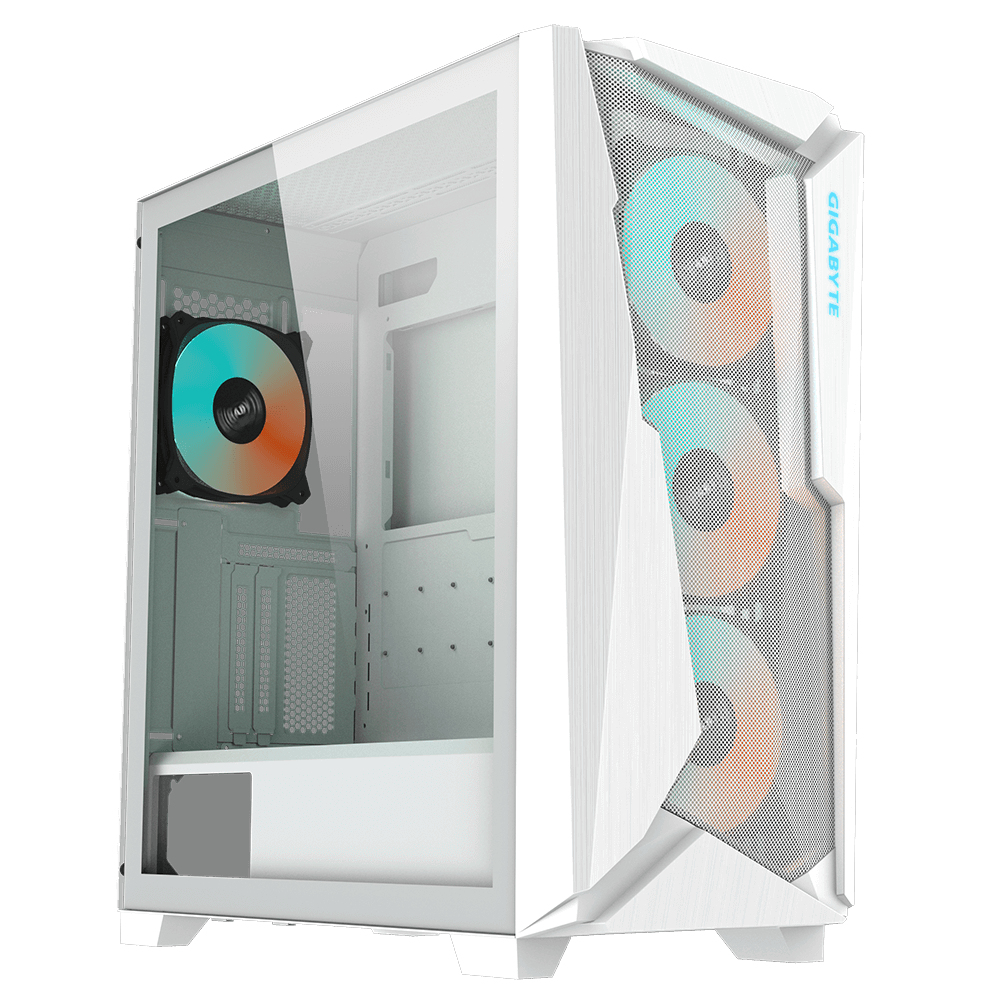 Gigabyte C301 Glass white V2, white, ATX