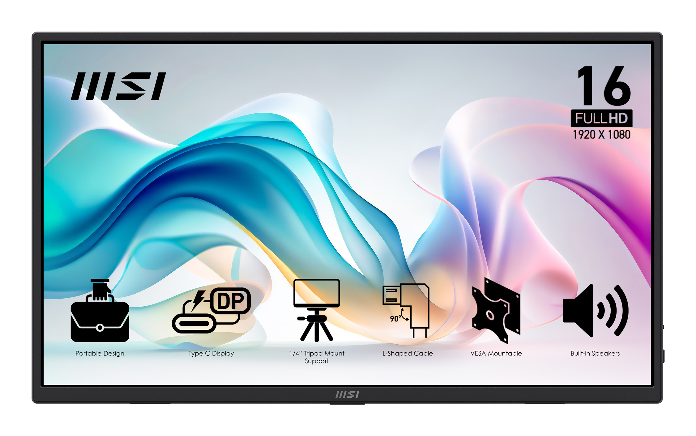 MSI PRO MP165DE E6 40cm FHD 16:9 LED HDMI USB Portable-TFT TFT-Monitore