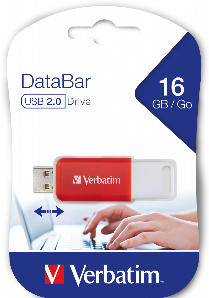 Verbatim DataBar USB-Stick 16 GB USB Typ-A 2.0 Rot