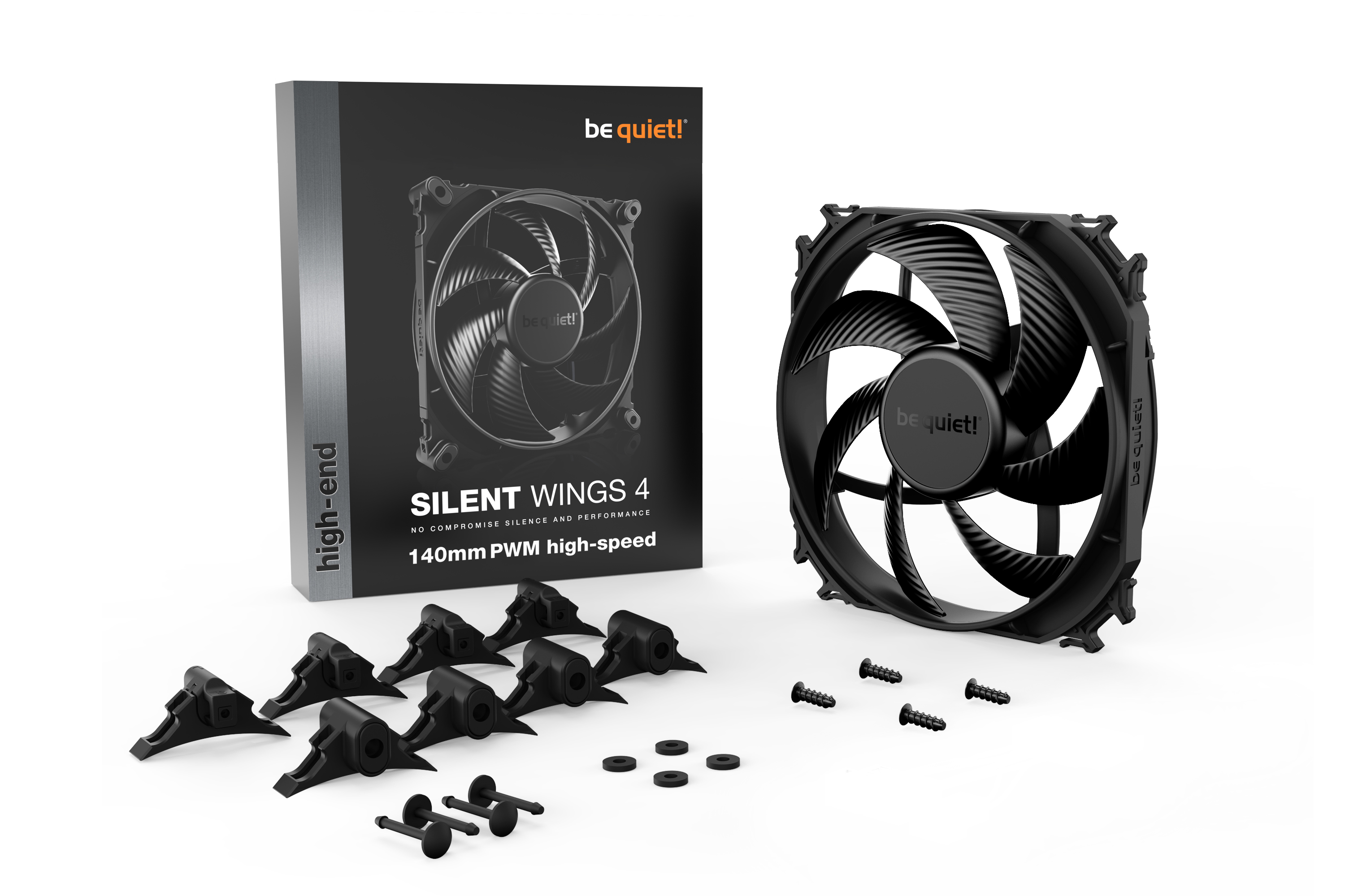 be quiet! Lüfter 140*140*25 SilentWings 4 PWM High-Speed Lüfter