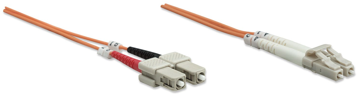 INTELLINET LWL Anschlusskabel LC/SC 2M  Multimode OM1 orange