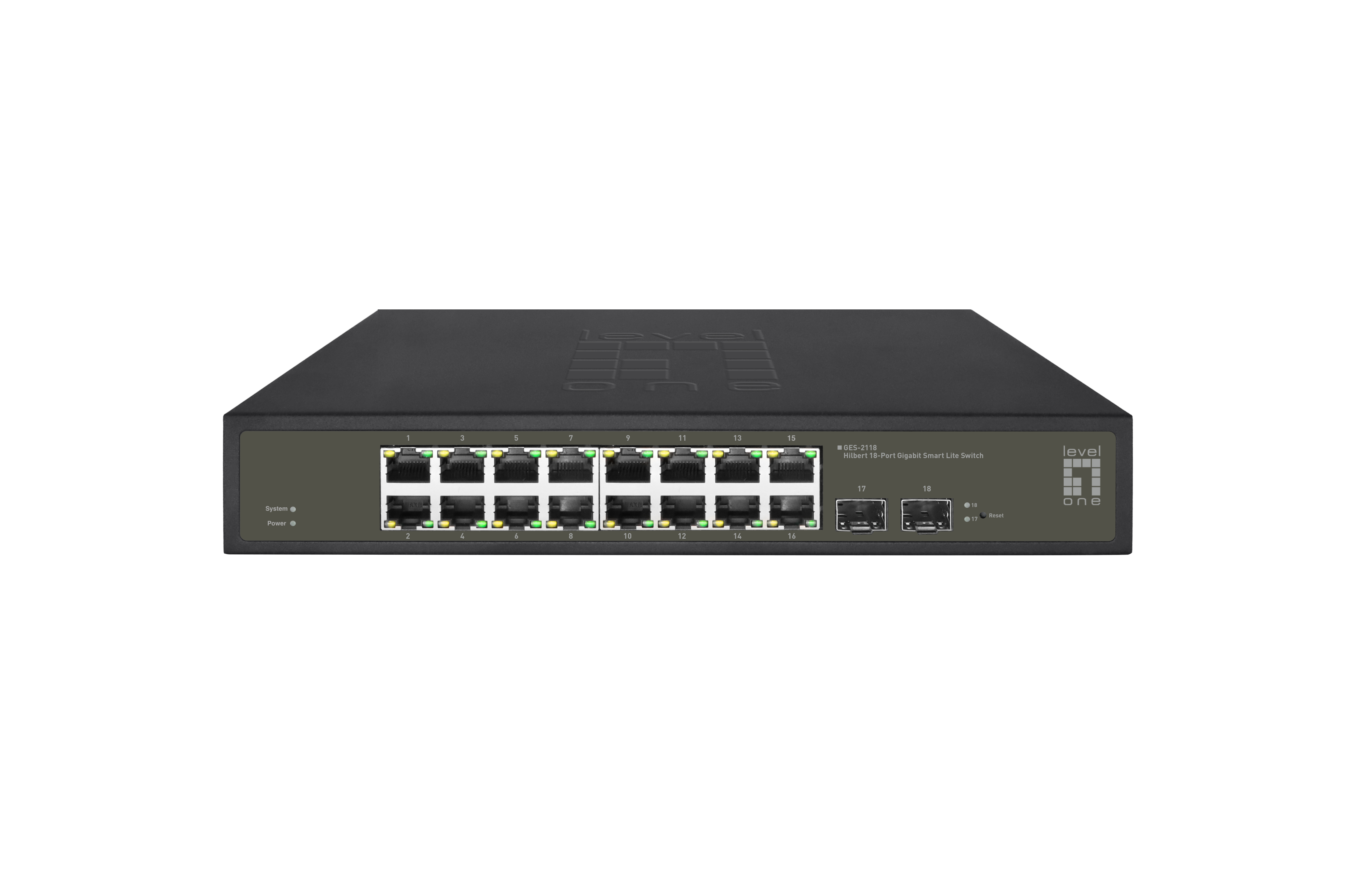 LevelOne Switch 16xGE/­2xSFP 19" Hilbert SL managed LevelOne Switch 16xGE/­2xSFP 19" Hilbert SL managed