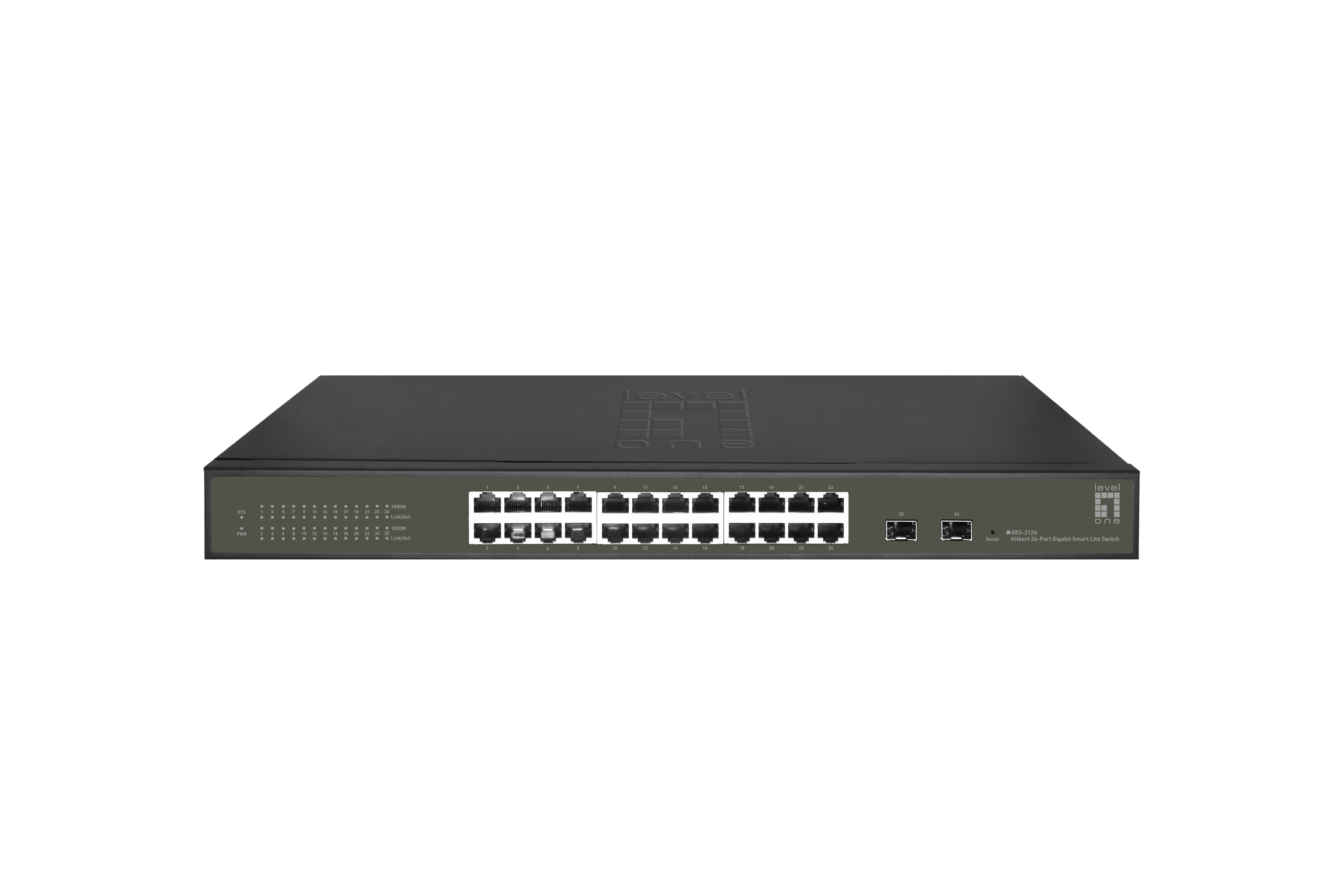LevelOne Switch 24xGE/­2xSFP 19" Hilbert SL LevelOne Switch 24xGE/­2xSFP 19" Hilbert SL
