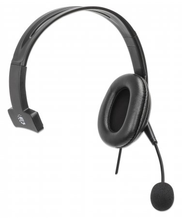 MANHATTAN Mono USB-Headset links / rechts tragbar 2m Kabel