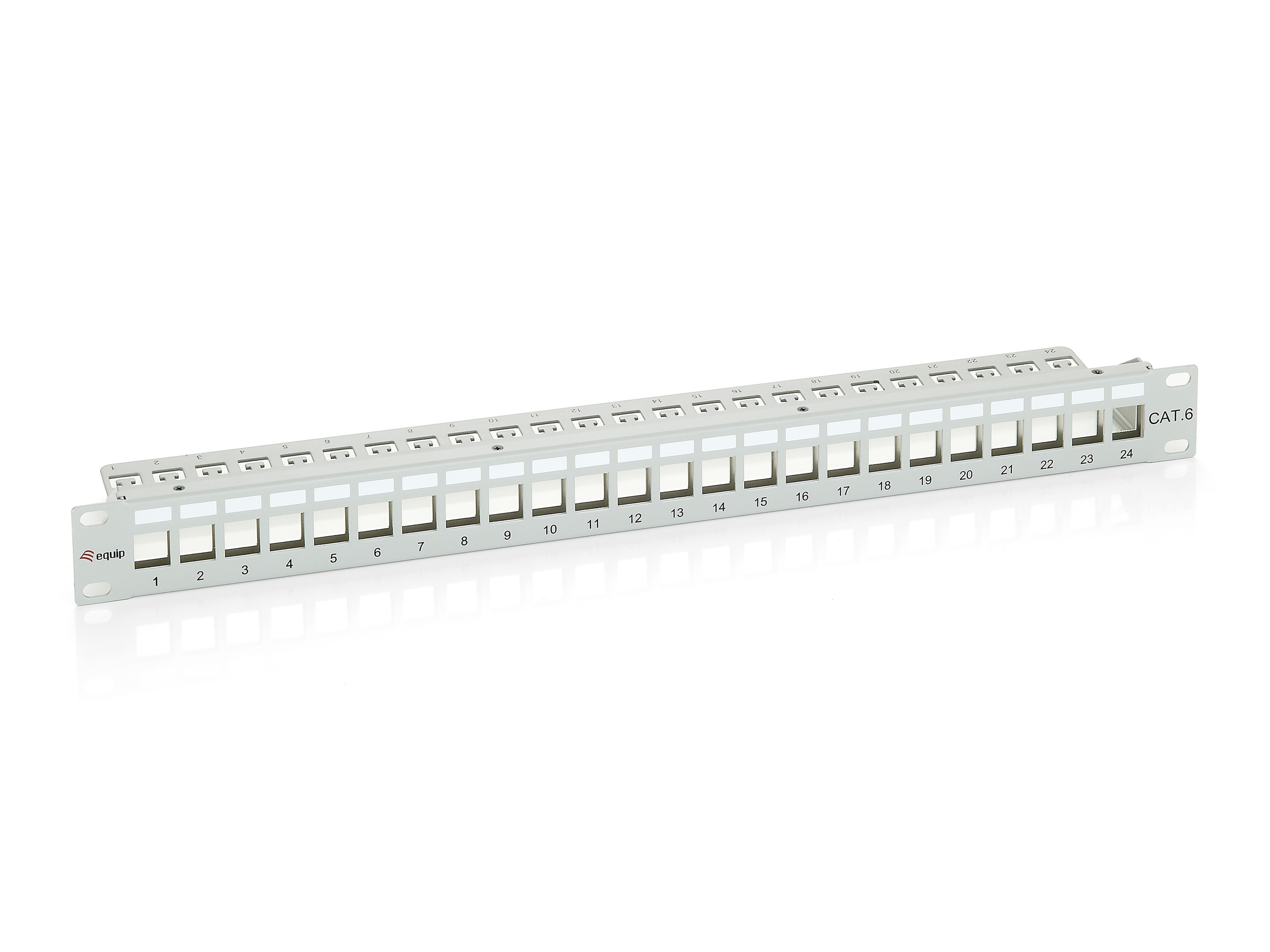 Equip 19" Patchpanel 24xKeystones  FTP 1U  LSA/&shy;110   RAL7035
