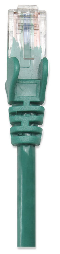INTELLINET Patchkabel RJ45 U/UTP Cat5e 10m Hebelschutz grün
