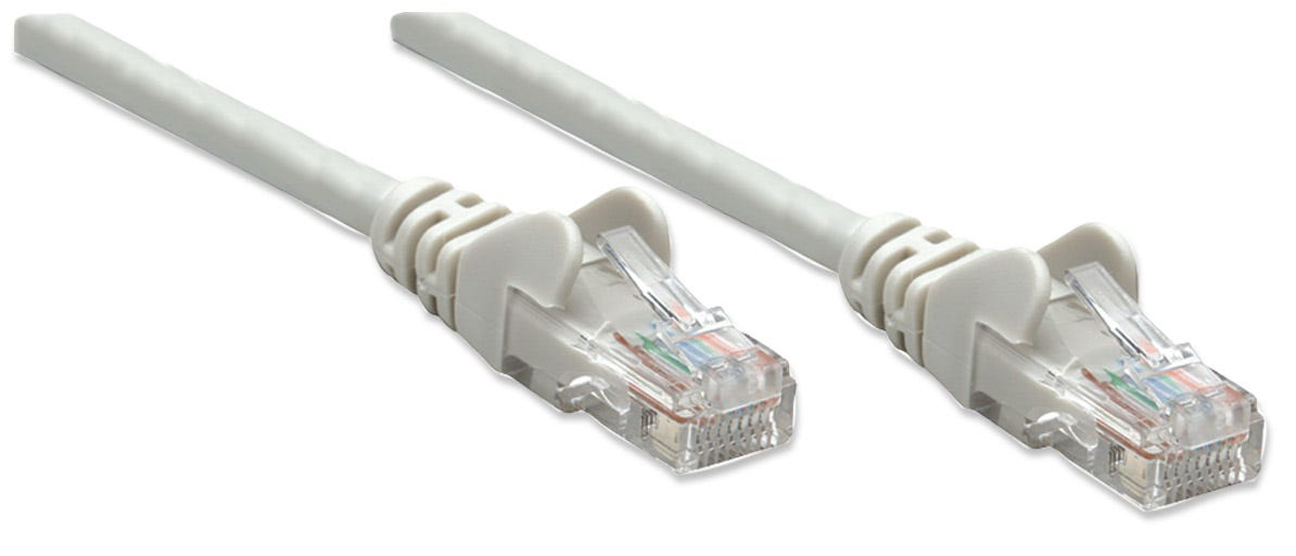 INTELLINET Patchkabel RJ45 U/UTP Cat5e 20m Hebelschutz grau