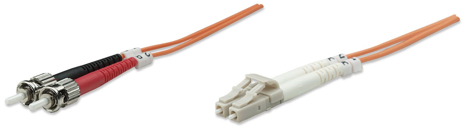 INTELLINET LWL Anschlusskabel LC/ST 1m Multimode OM2 orange