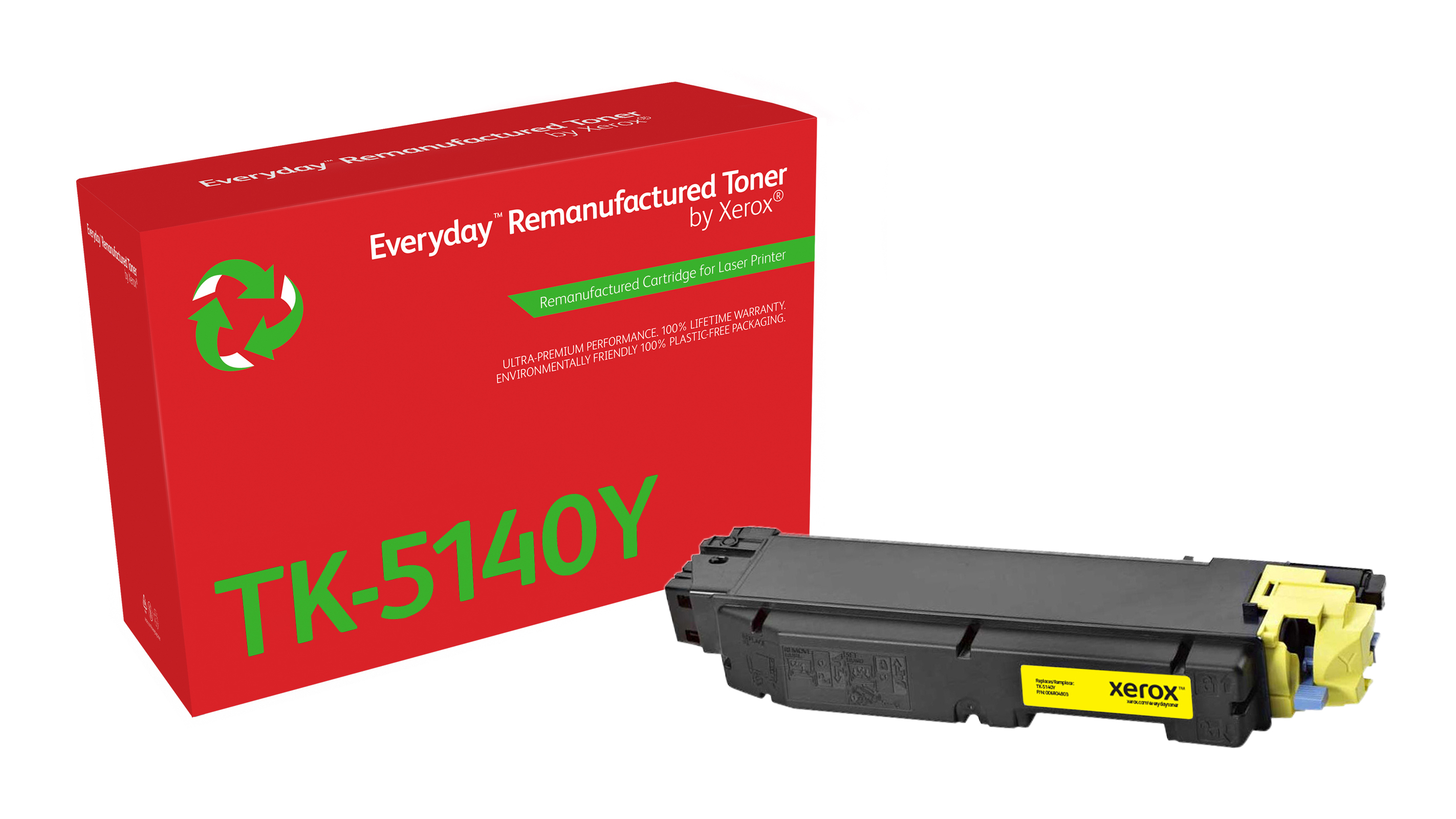 Xerox Toner Everyday Kyo TK-5140Y Yellow Remanufactured Xerox Toner Everyday Kyo TK-5140Y Yellow Remanufactured