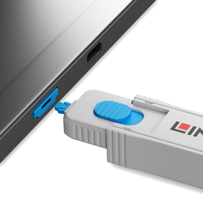 LINDY HDMI Port Schloss blau 4 Stück + 1 Schlüssel