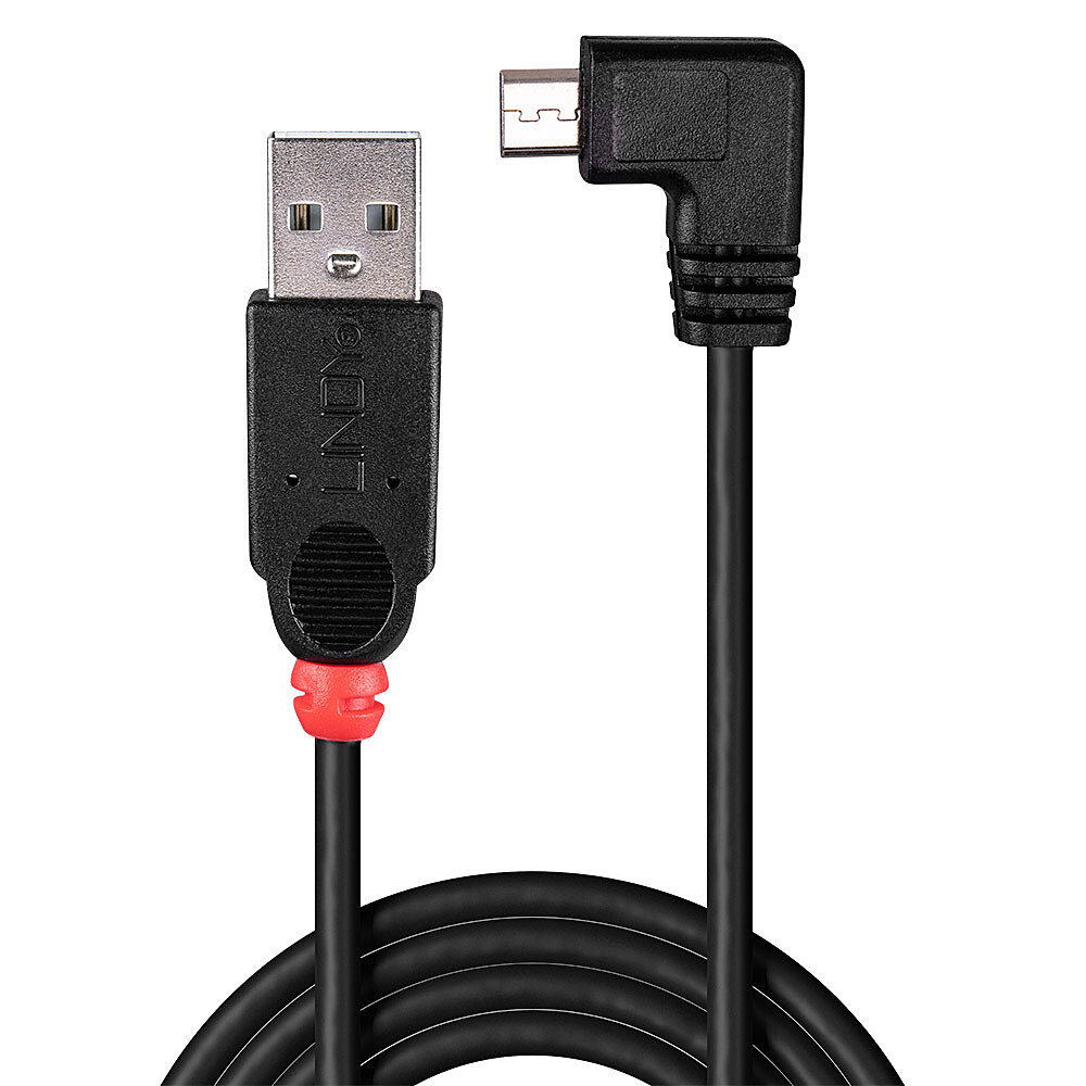 LINDY USB-Kabel USB 2.0 USB-A Stecker, USB-Micro-B Stecker 0.50 m Schwarz 31975