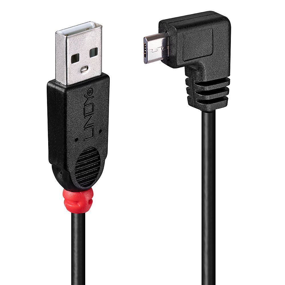 LINDY USB-Kabel USB 2.0 USB-A Stecker, USB-Micro-B Stecker 1.00 m Schwarz 31976