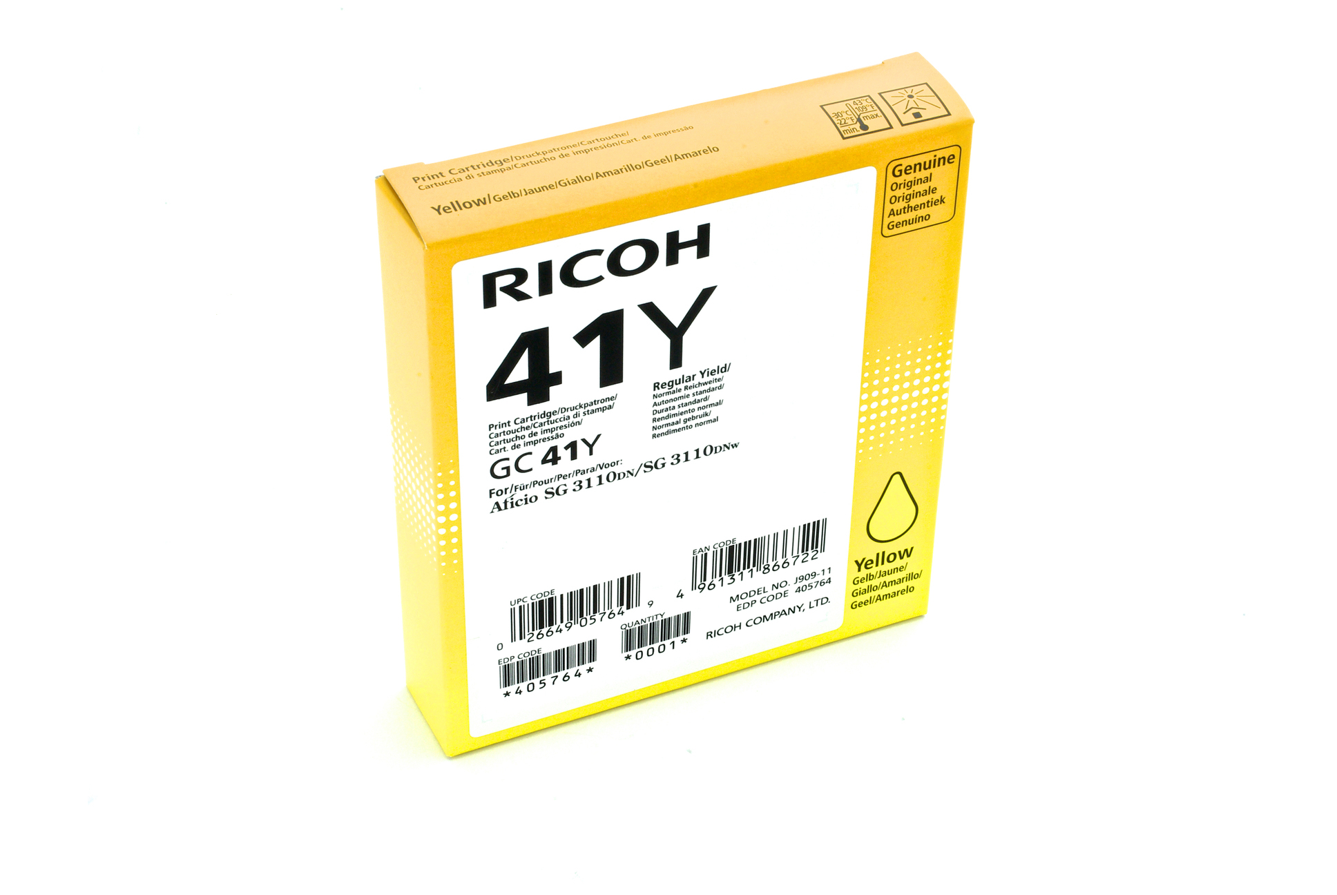 Ricoh Patrone GC41Y yellow 2200 Seiten 405764 Patronen Ricoh
