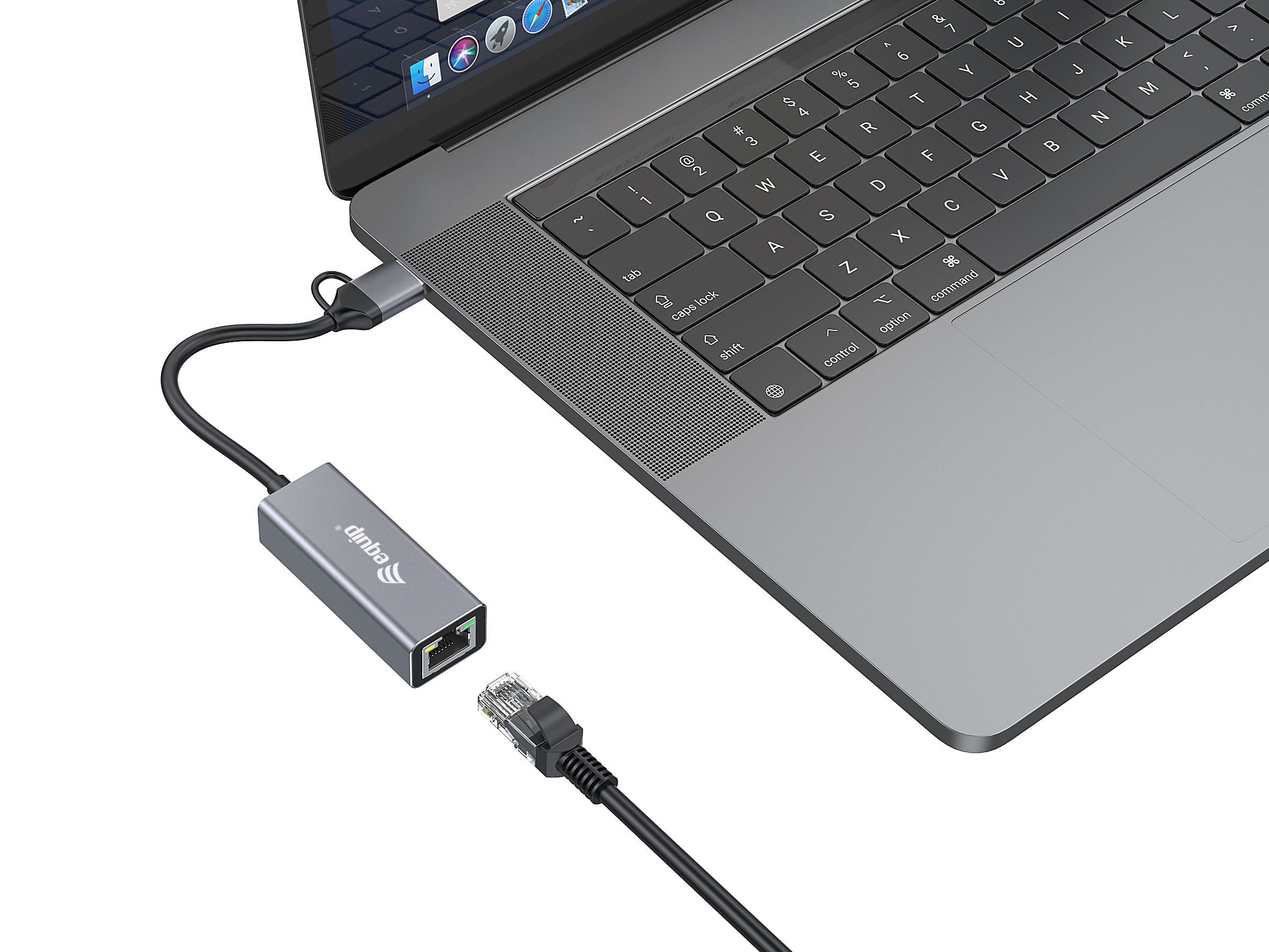 Equip USB-C auf 2,5 Gigabit Ethernet Netzwerk (USB-C+A) Adapter