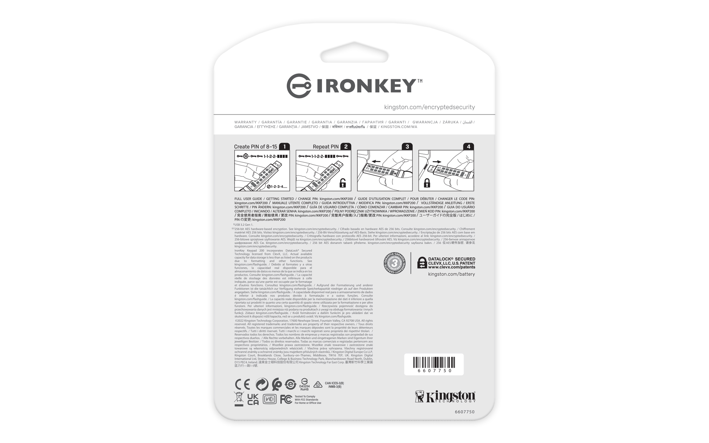 USB-Stick 32GB Kingston IronKey Keypad 200 retail
