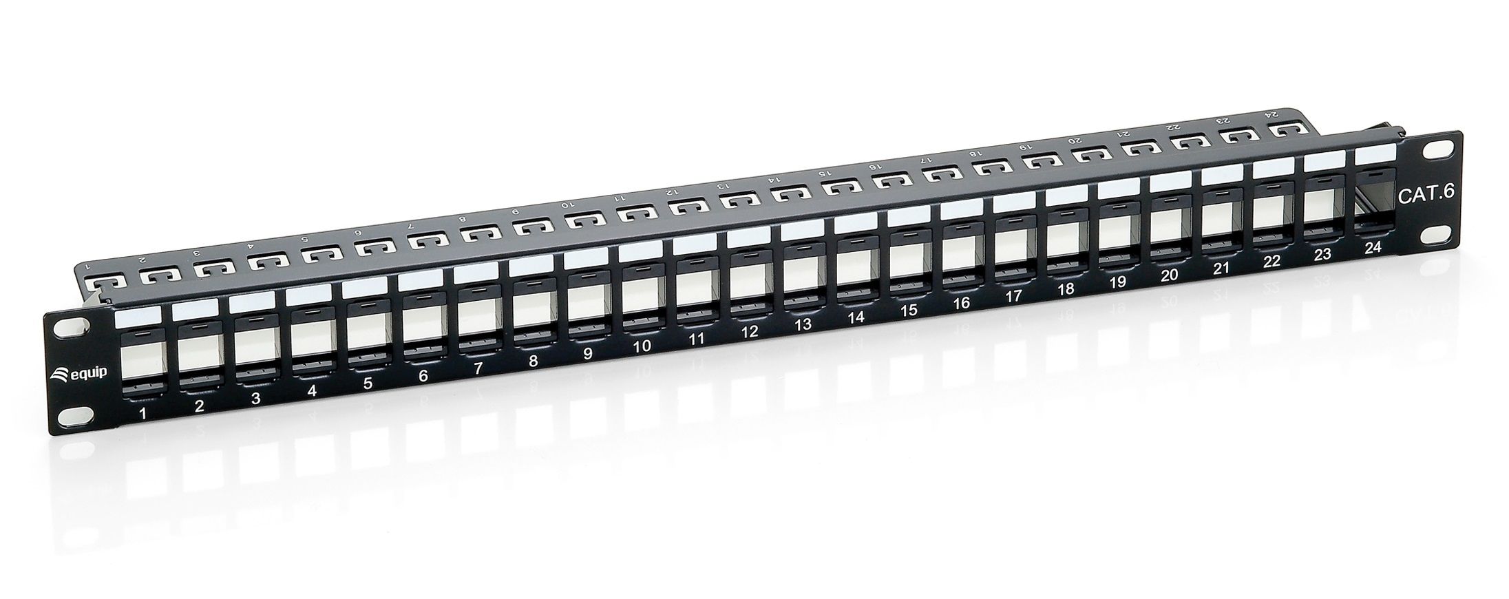Equip 19" Patchpanel 24xKeystones UTP 1U LSA/­110 RAL9005 Equip 19" Patchpanel 24xKeystones UTP 1U LSA/­110 RAL9005
