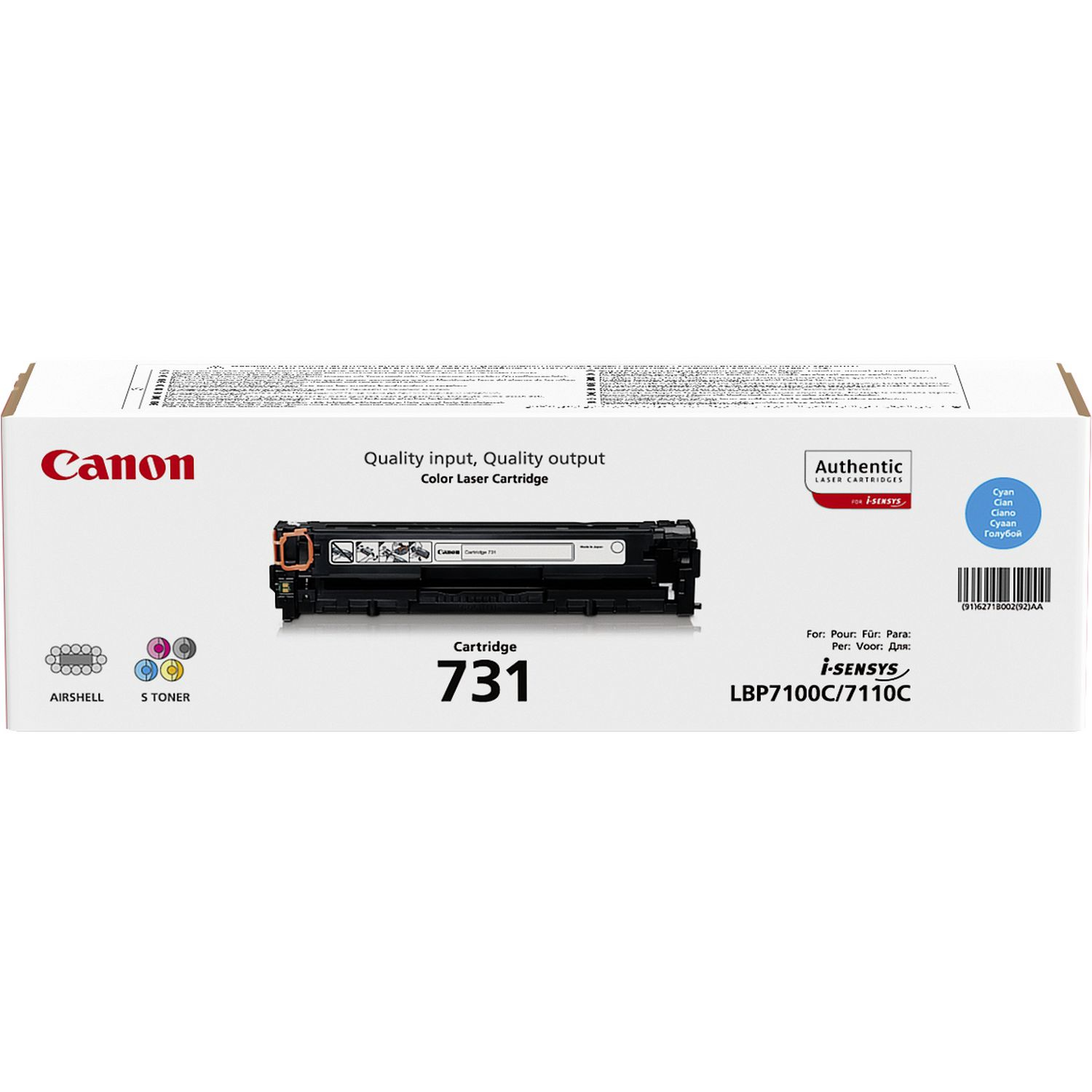 Toner Canon 731 C            cyan               1500 Seiten