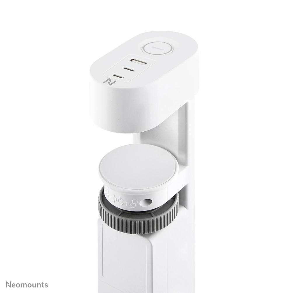 Neomounts STE 3er Tischsteckdose Klemme 1xUSB-A 2xUSB-C weiß Steckdosenleisten